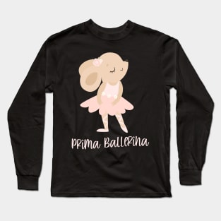 Prima Ballerina Cute Ballet Dancer Mouse Girls Long Sleeve T-Shirt